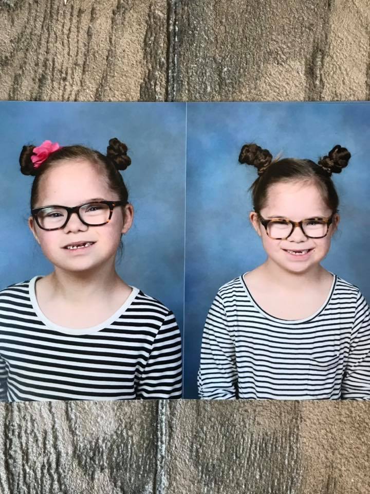 Image of Buns for school pictures