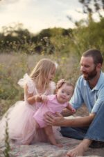 Tim with Ruby and Ella - Father's Day
