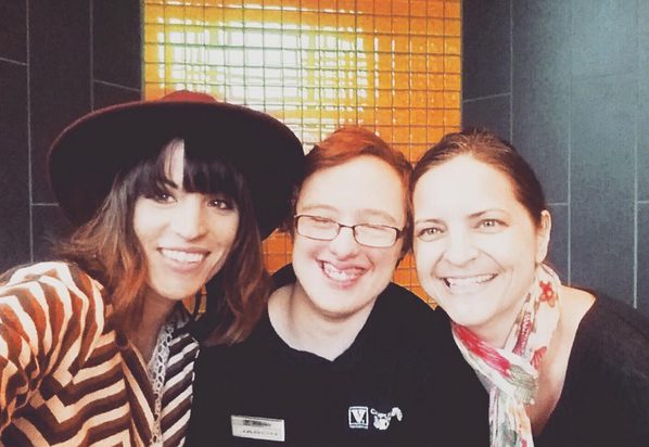 Kelle Hampton (left), Jason Van Wulven (center) and Liz Plachta took a moment to take a selfie. (Kelle Hampton/Instagram)